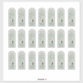 Sticker Sage 8 oz Bouth Jar valeur nutritive avec le vinyl (Feuille)