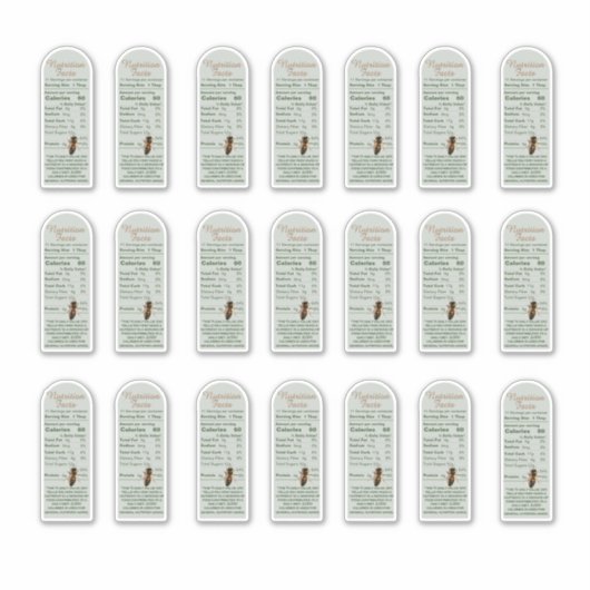 Sticker Sage 8 oz Bouth Jar valeur nutritive avec le vinyl (Devant)