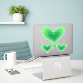 Sticker Sage Green Heart Thunder_Cove (Ordinateur portable sur le bureau)
