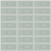 Sticker Sage Green Leafy Crest Monogram Adresse du client (Devant)