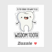 Sticker Sagesse Dent Dentelle Dentelle Sage Dentelle Pun d (Feuille)
