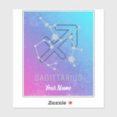 Sticker Sagittaire Zodiaque Horoscope Star Constellation (Feuille)