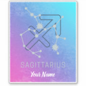 Sticker Sagittaire Zodiaque Horoscope Star Constellation (Devant)