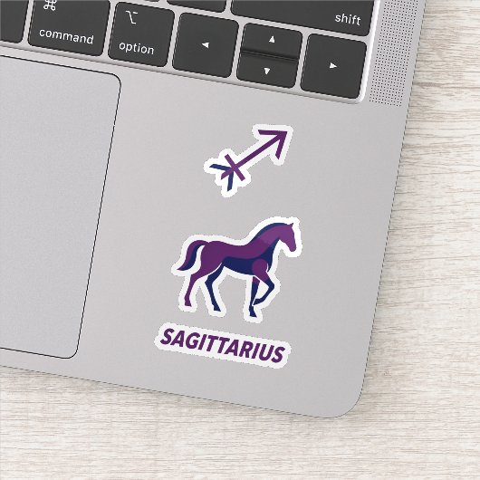 Sticker Sagittarius Purple Geometric Stallion (Détail)