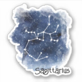 Sticker Sagittarius Starry Night Constellation Coupe perso (Devant)