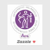 Sticker Sagittarius Zodiac Star Signe pourpre (Feuille)