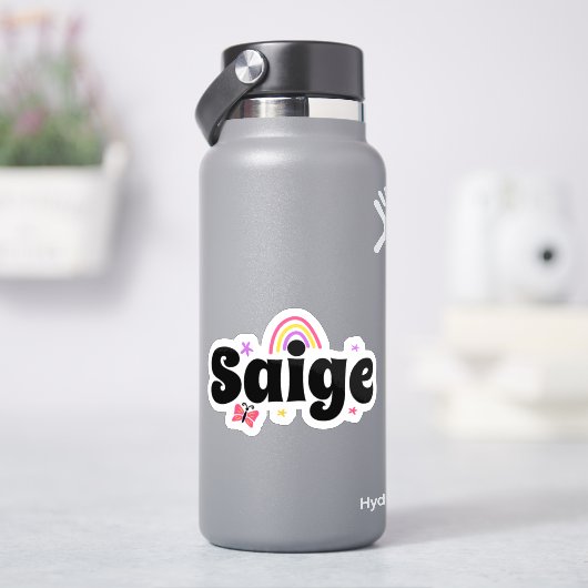 Sticker Saige nom joli design (HydroFlask)