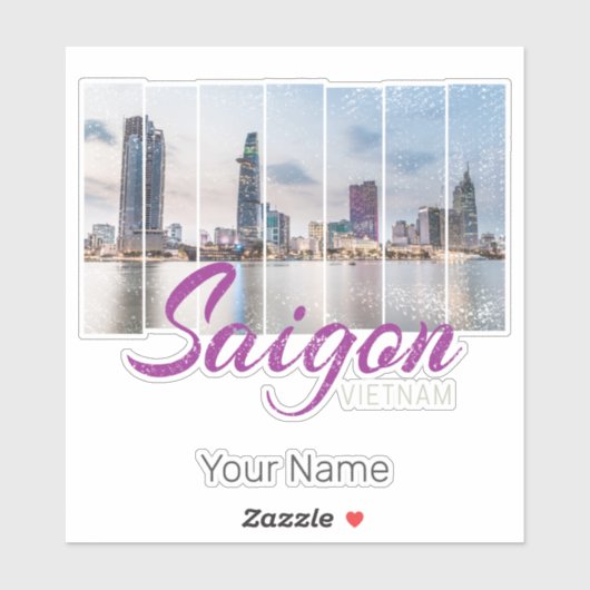 Sticker Saigon (Ho-Chi-Minh-Stadt) HCMC Vietnam Souvenir (Feuille)