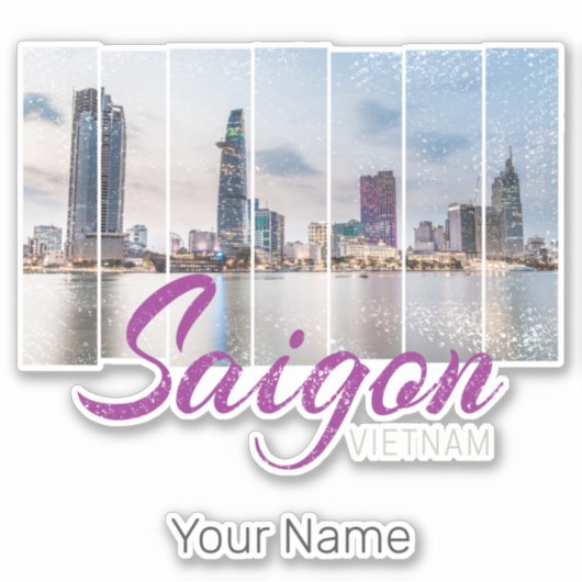 Sticker Saigon (Ho-Chi-Minh-Stadt) HCMC Vietnam Souvenir (Devant)