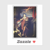 Sticker Saint Agnes par Domenichino (c. 1620) (Feuille)
