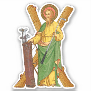 Sticker Saint André l'Apôtre, Patron des golfeurs
