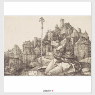 Sticker Saint Antoine lisant par Albrecht Dürer