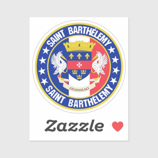 Sticker Saint Barthélemy (Feuille)