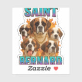 Sticker Saint Bernard  (Feuille)