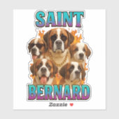 Sticker Saint Bernard  (Feuille)