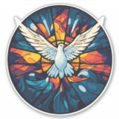 Sticker Saint-Esprit Dove Style de verre tendu (Devant)