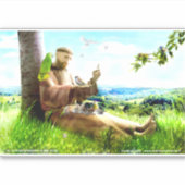 Sticker Saint François et les sermons prêchent aux oiseaux (Devant)