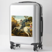 Sticker Saint George et le Dragon, 1506 par Raphael (Sur valise)