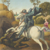 Sticker Saint George et le Dragon, 1506 par Raphael (Devant)