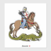 Sticker Saint George et le Dragon du XIIIe siècle (Feuille)