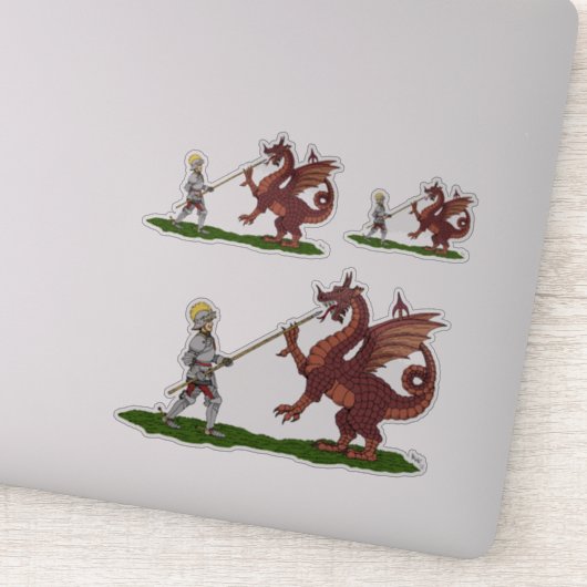 Sticker Saint George et le Dragon du XVe siècle (Détail)