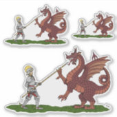 Sticker Saint George et le Dragon du XVe siècle (Devant)