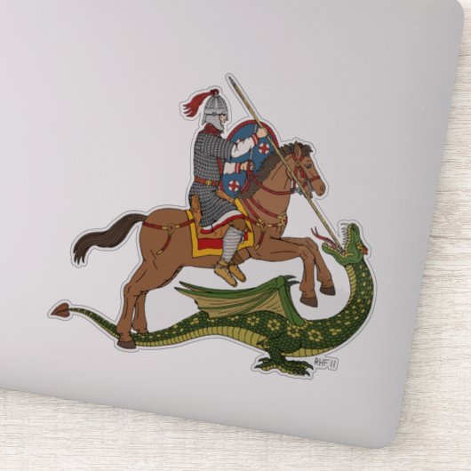 Sticker Saint-Georges romain et le Dragon (Détail)