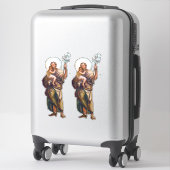 Sticker Saint Joseph avec l'enfant Jésus (Sur valise)