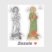 Sticker Saint Joseph, protecteur de l'Église - 2 Différent (Feuille)