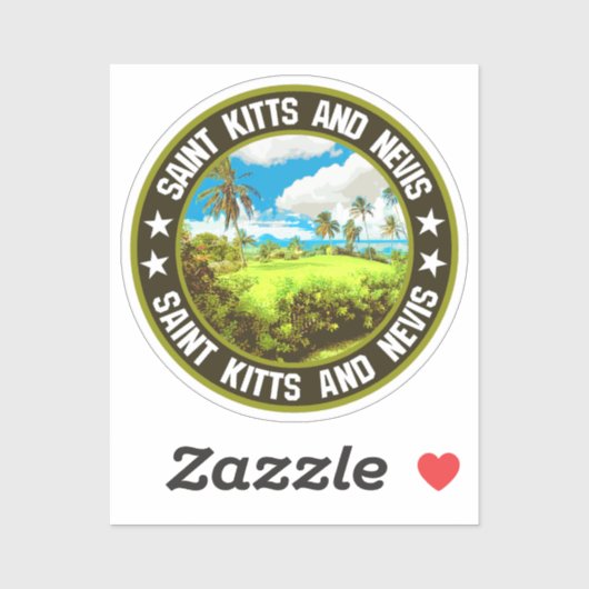 Sticker Saint-Kitts-et-Nevis (Feuille)