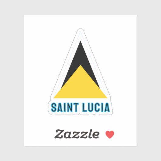 Sticker Saint Lucia Flag (Feuille)