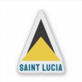 Sticker Saint Lucia Flag (Devant)