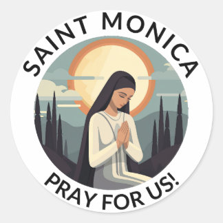 Sticker Saint Monica Round