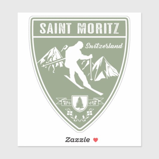 Sticker Saint Moritz Suisse (Feuille)