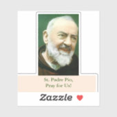 Sticker Saint Padre Pio (Feuille)