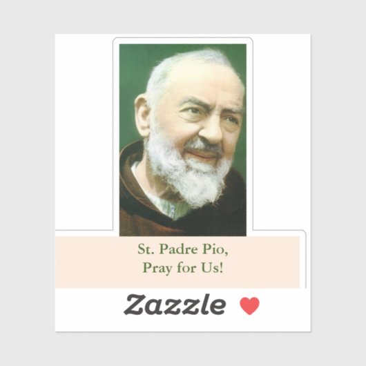 Sticker Saint Padre Pio (Feuille)