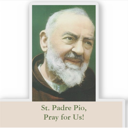 Sticker Saint Padre Pio (Devant)