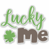 Sticker Saint Patrick, Lucky Clovers, Lucky Me (Devant)