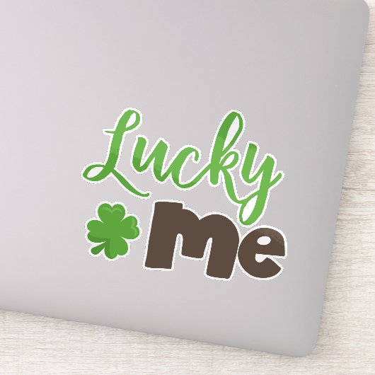 Sticker Saint Patrick, Lucky Clovers, Lucky Me (Détail)