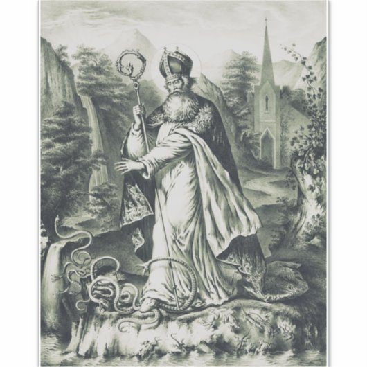 Sticker Saint Patrick patron de l'Irlande (Devant)