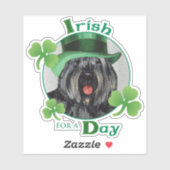 Sticker Saint Patrick's Day Bouvier des Flandres Vinyl (Feuille)