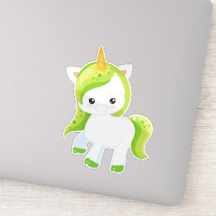 Sticker Saint Patrick's Day, Cute Unicorn, Magical Unicorn