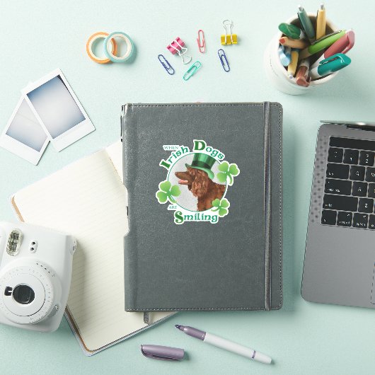 Sticker Saint Patrick's Day Irlandais Eau Spaniel Vinyl (Couverture iPad)