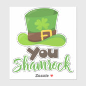 Sticker Saint Patrick's Day, Leprechaun Casquette, Vous Sh (Feuille)