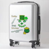 Sticker Saint Patrick's Day Leprechaun Vinyl (Sur valise)