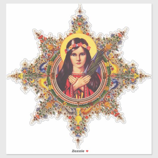 Sticker Saint Philomena (Feuille)