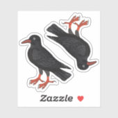 Sticker Saint-Piran's Day / St. Thomas Becket Choughs (f)  (Feuille)
