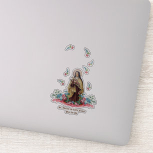 Sticker Saint-Thérèse avec Rose