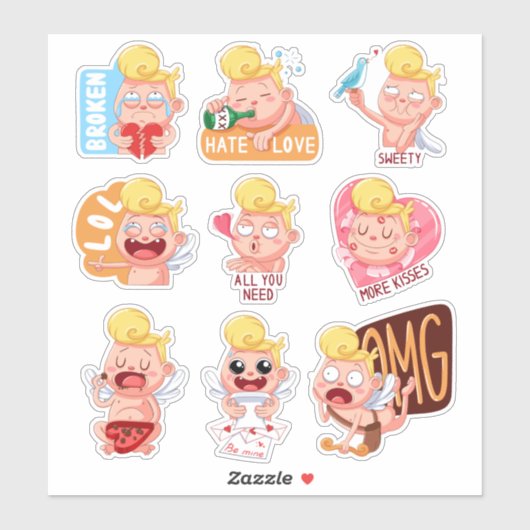 Sticker Saint Valentin (Feuille)