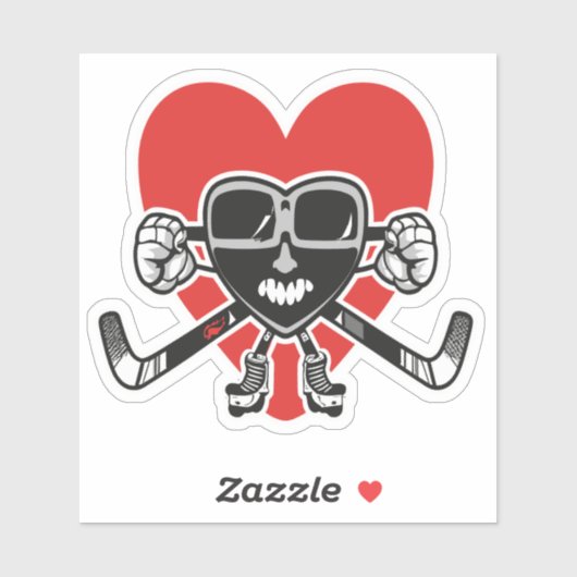 Sticker Saint-Valentin amour Cœur montrant des compétences (Feuille)
